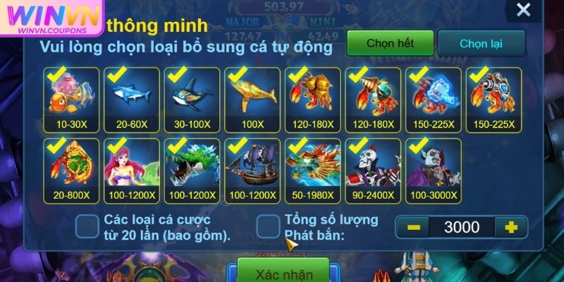 Những tính năng trải nghiệm Jackpot Vua Đại Dương WINVN