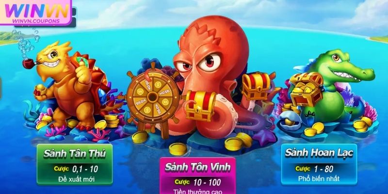 Thế giới thủy cung vương gia đánh cá WINVN