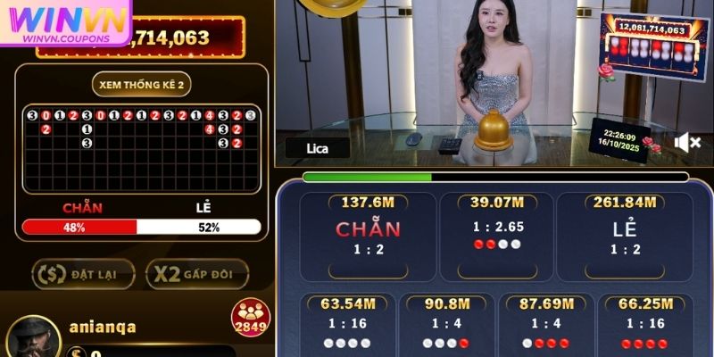 Thay đổi bàn chơi hoặc sảnh khi gặp chuỗi thua